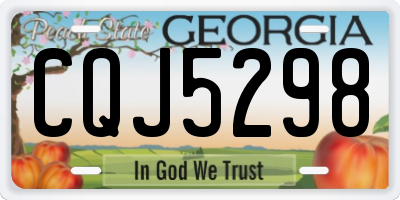 GA license plate CQJ5298