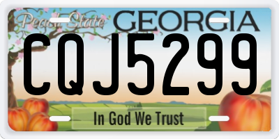 GA license plate CQJ5299