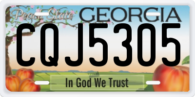 GA license plate CQJ5305