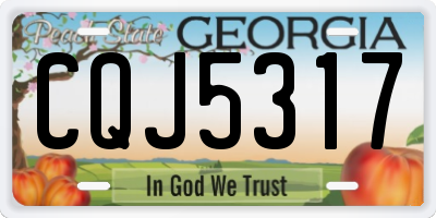 GA license plate CQJ5317