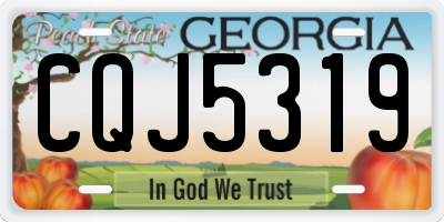 GA license plate CQJ5319