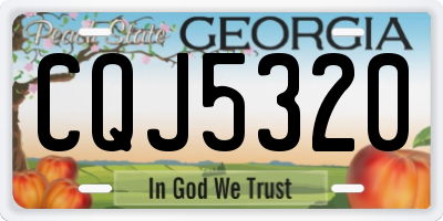 GA license plate CQJ5320