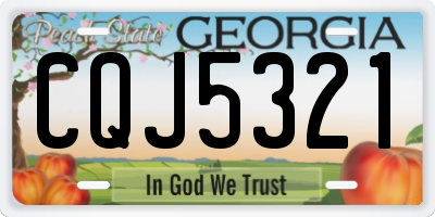GA license plate CQJ5321