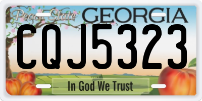 GA license plate CQJ5323