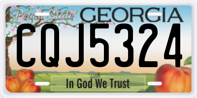 GA license plate CQJ5324