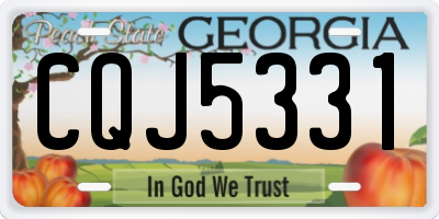 GA license plate CQJ5331