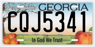 GA license plate CQJ5341