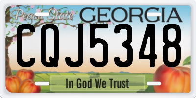 GA license plate CQJ5348