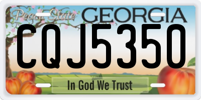 GA license plate CQJ5350