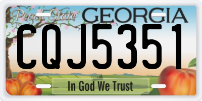 GA license plate CQJ5351
