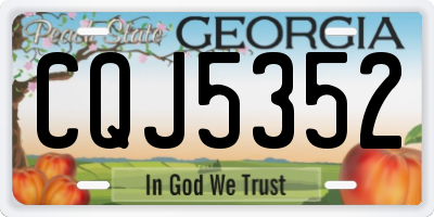 GA license plate CQJ5352