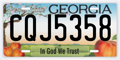 GA license plate CQJ5358