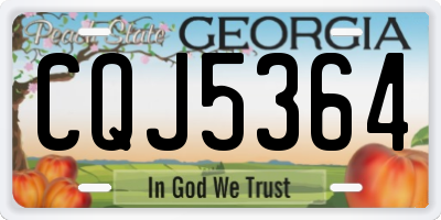 GA license plate CQJ5364