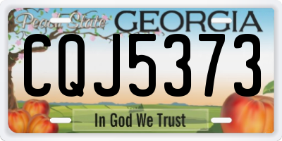 GA license plate CQJ5373