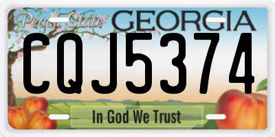 GA license plate CQJ5374
