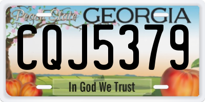 GA license plate CQJ5379