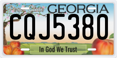 GA license plate CQJ5380