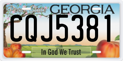 GA license plate CQJ5381