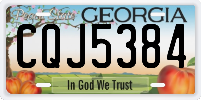GA license plate CQJ5384