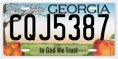 GA license plate CQJ5387