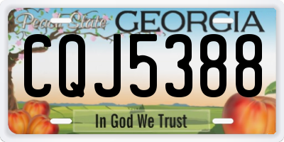 GA license plate CQJ5388