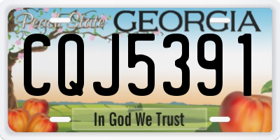 GA license plate CQJ5391