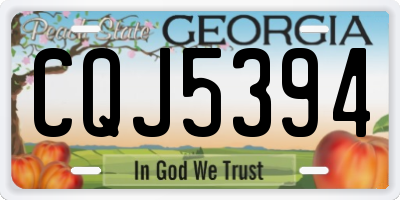 GA license plate CQJ5394