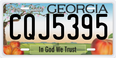 GA license plate CQJ5395