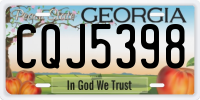 GA license plate CQJ5398