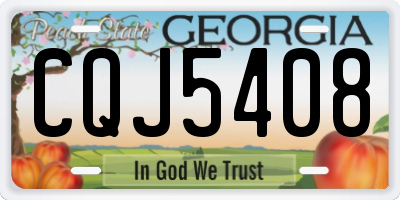 GA license plate CQJ5408