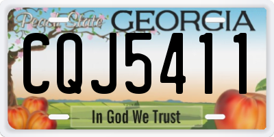 GA license plate CQJ5411