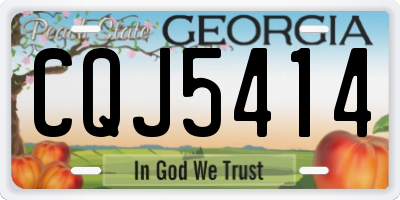 GA license plate CQJ5414