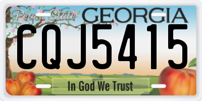 GA license plate CQJ5415