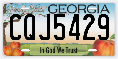 GA license plate CQJ5429