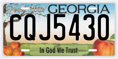 GA license plate CQJ5430