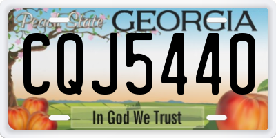 GA license plate CQJ5440