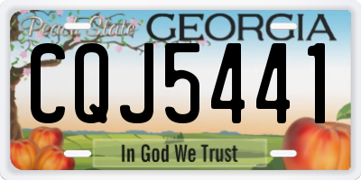 GA license plate CQJ5441