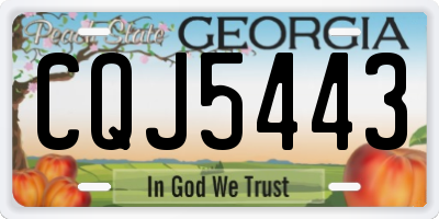 GA license plate CQJ5443