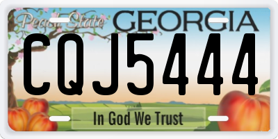 GA license plate CQJ5444
