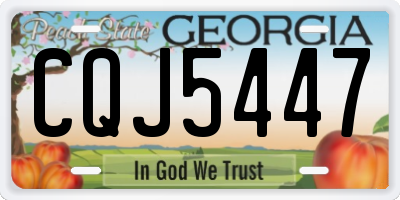 GA license plate CQJ5447