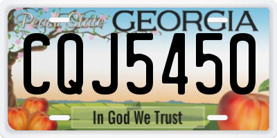 GA license plate CQJ5450