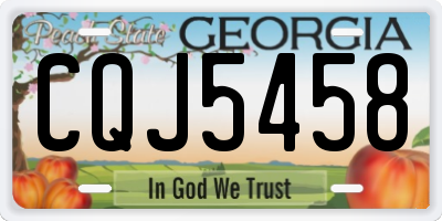GA license plate CQJ5458