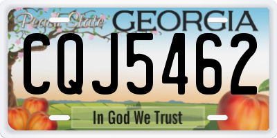 GA license plate CQJ5462