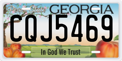 GA license plate CQJ5469