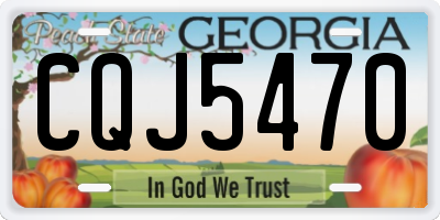GA license plate CQJ5470