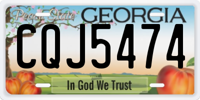 GA license plate CQJ5474
