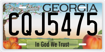 GA license plate CQJ5475