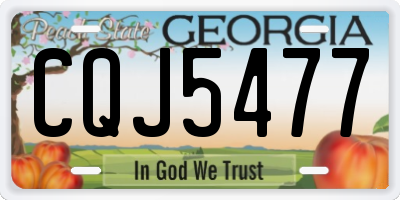 GA license plate CQJ5477