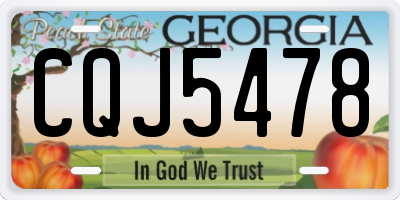 GA license plate CQJ5478