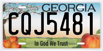 GA license plate CQJ5481